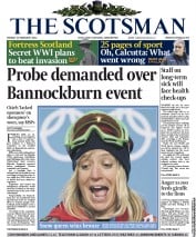 The Scotsman () Newspaper Front Page for 10 February 2014