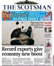 The Scotsman () Newspaper Front Page for 10 August 2013