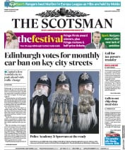 The Scotsman () Newspaper Front Page for 10 August 2018