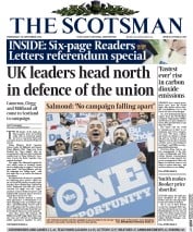 The Scotsman () Newspaper Front Page for 10 September 2014