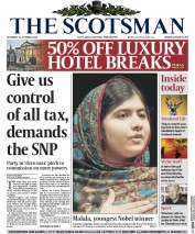 The Scotsman () Newspaper Front Page for 11 October 2014