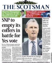 The Scotsman () Newspaper Front Page for 11 April 2014