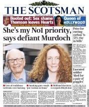 The Scotsman () Newspaper Front Page for 11 July 2011