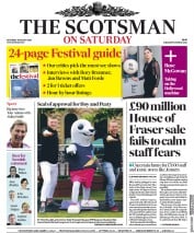 The Scotsman () Newspaper Front Page for 11 August 2018