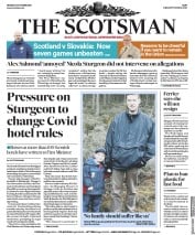 The Scotsman () Newspaper Front Page for 12 October 2020