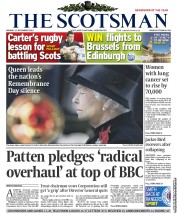 The Scotsman () Newspaper Front Page for 12 November 2012