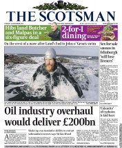 The Scotsman () Newspaper Front Page for 12 November 2013