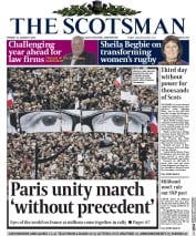 The Scotsman () Newspaper Front Page for 12 January 2015