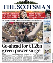 The Scotsman () Newspaper Front Page for 12 July 2014