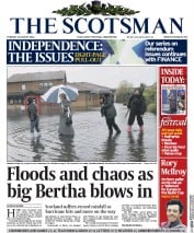 The Scotsman () Newspaper Front Page for 12 August 2014
