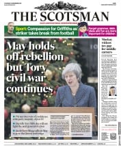 The Scotsman () Newspaper Front Page for 13 December 2018