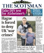 The Scotsman () Newspaper Front Page for 13 January 2014