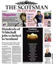 The Scotsman () Newspaper Front Page for 13 March 2021