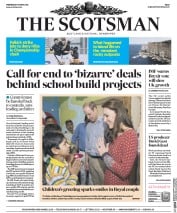 The Scotsman () Newspaper Front Page for 13 April 2016
