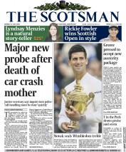 The Scotsman () Newspaper Front Page for 13 July 2015