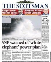 The Scotsman () Newspaper Front Page for 13 September 2011