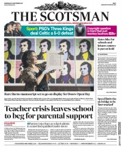 The Scotsman () Newspaper Front Page for 13 September 2017