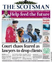 The Scotsman () Newspaper Front Page for 14 December 2013