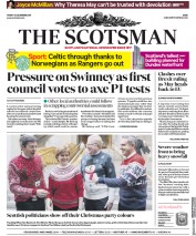 The Scotsman () Newspaper Front Page for 14 December 2018