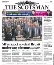 The Scotsman () Newspaper Front Page for 14 March 2019