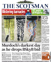The Scotsman () Newspaper Front Page for 14 July 2011