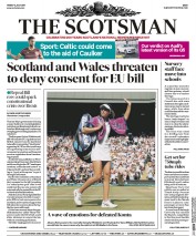 The Scotsman () Newspaper Front Page for 14 July 2017