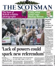 The Scotsman () Newspaper Front Page for 14 September 2015