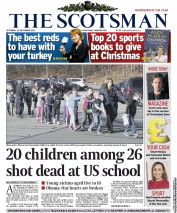 The Scotsman () Newspaper Front Page for 15 December 2012