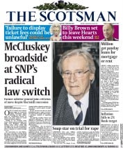 The Scotsman () Newspaper Front Page for 15 January 2014