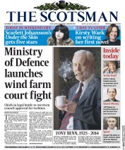 The Scotsman () Newspaper Front Page for 15 March 2014