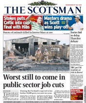 The Scotsman () Newspaper Front Page for 15 April 2013