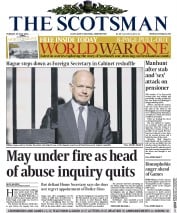 The Scotsman () Newspaper Front Page for 15 July 2014