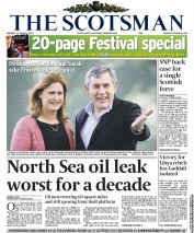 The Scotsman () Newspaper Front Page for 15 August 2011