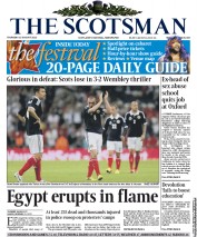 The Scotsman () Newspaper Front Page for 15 August 2013