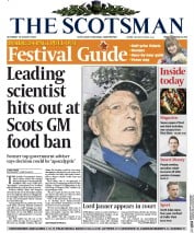 The Scotsman () Newspaper Front Page for 15 August 2015