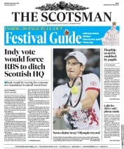 The Scotsman () Newspaper Front Page for 15 August 2016