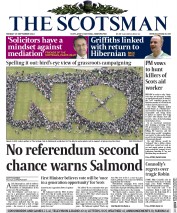 The Scotsman () Newspaper Front Page for 15 September 2014