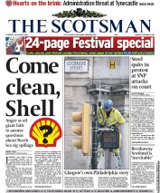 The Scotsman () Newspaper Front Page for 16 August 2011