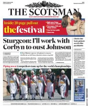 The Scotsman () Newspaper Front Page for 16 August 2019