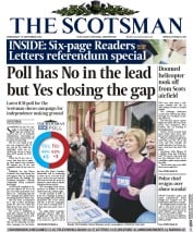 The Scotsman () Newspaper Front Page for 17 September 2014