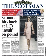 The Scotsman () Newspaper Front Page for 18 February 2014