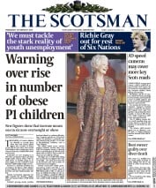 The Scotsman () Newspaper Front Page for 18 February 2015