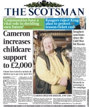 The Scotsman () Newspaper Front Page for 18 March 2014