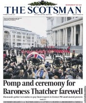 The Scotsman () Newspaper Front Page for 18 April 2013