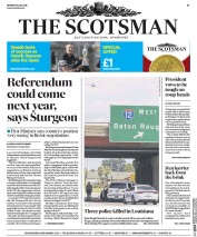 The Scotsman () Newspaper Front Page for 18 July 2016