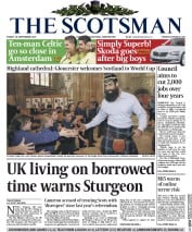 The Scotsman () Newspaper Front Page for 18 September 2015