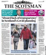 The Scotsman () Newspaper Front Page for 19 November 2020