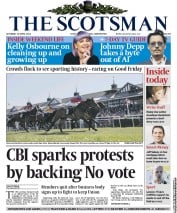 The Scotsman () Newspaper Front Page for 19 April 2014