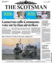 The Scotsman () Newspaper Front Page for 1 December 2015