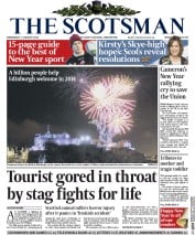 The Scotsman () Newspaper Front Page for 1 January 2014
